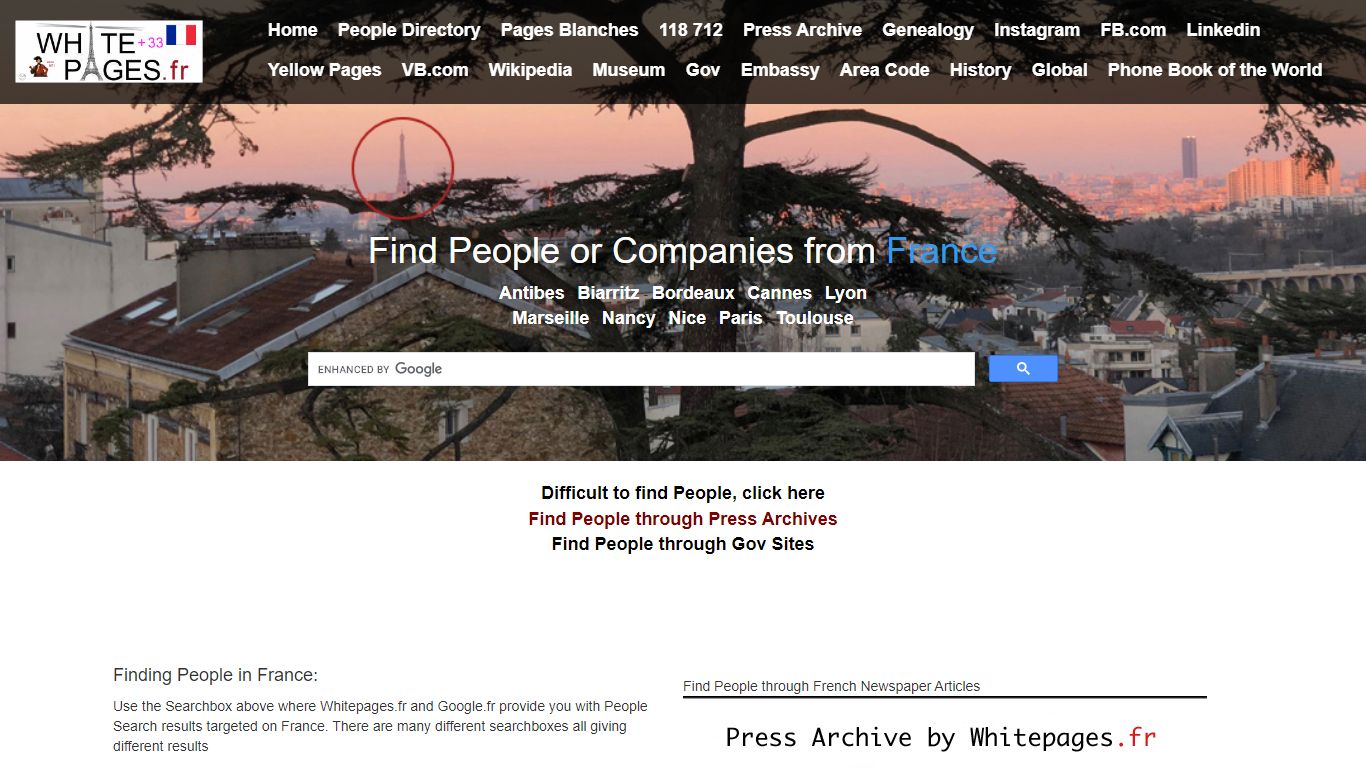 Whitepages.fr - Connect with People from France / Annuaire